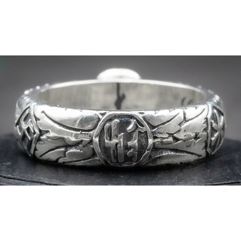 •925 Silver• SS Honour Ring (Totenkopfring) of Kurt "Panzer" Meyer