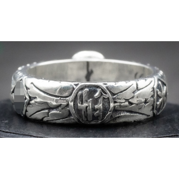 •Argento 925• SS-Ehrenring (Totenkopfring) di Kurt "Panzer" Meyer
