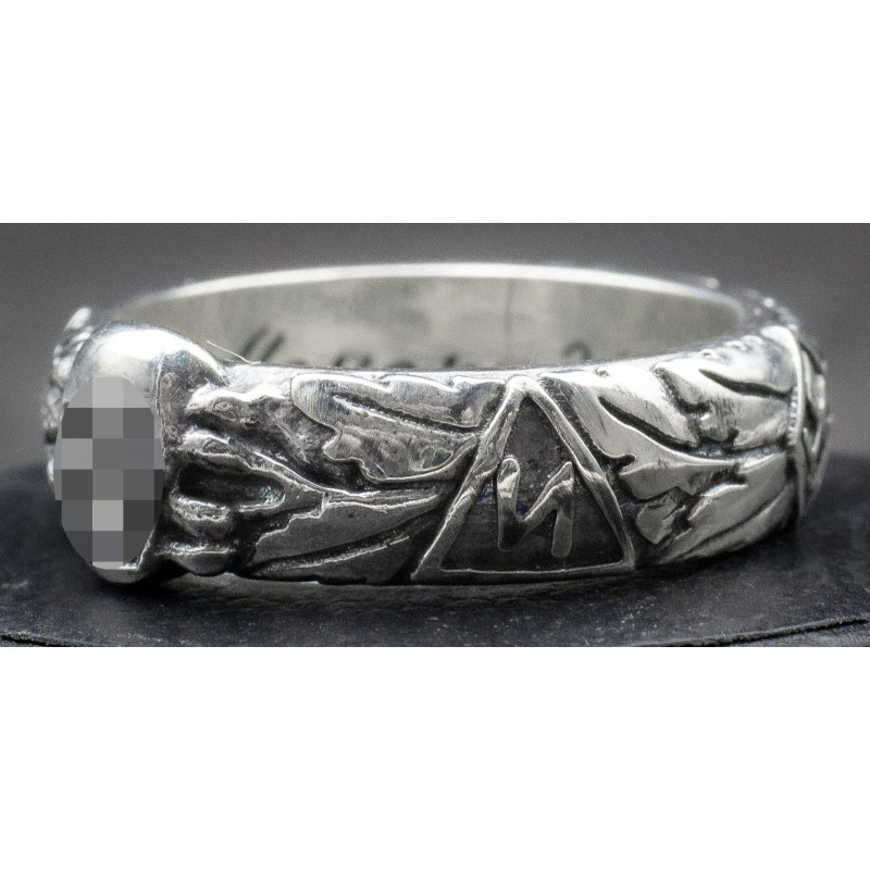 •925 Silver• SS Honour Ring (Totenkopfring) of Kurt "Panzer" Meyer
