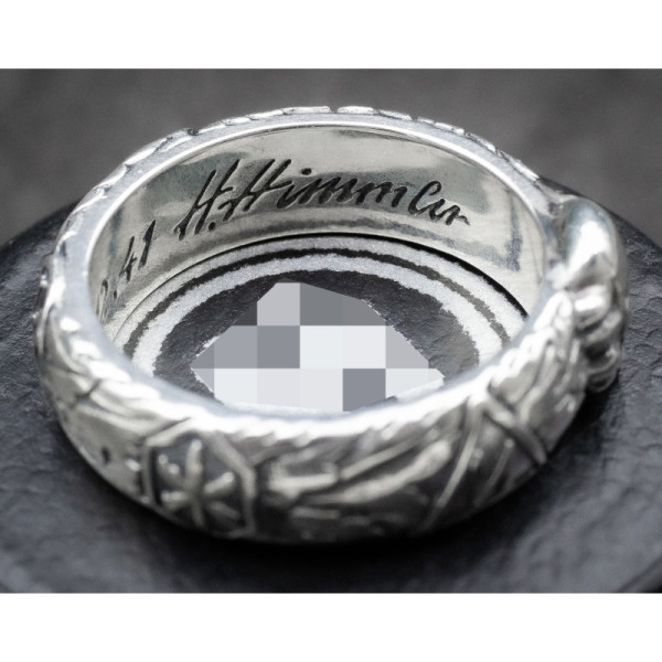 •925 Silber• SS-Ehrenring (Totenkopfring) von Kurt „Panzer“ Meyer