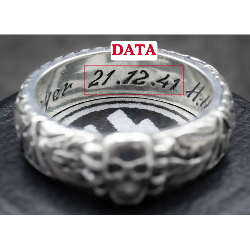 - 925 Silver• SS Honour Ring (Totenkopfring) - CUSTOMIZED