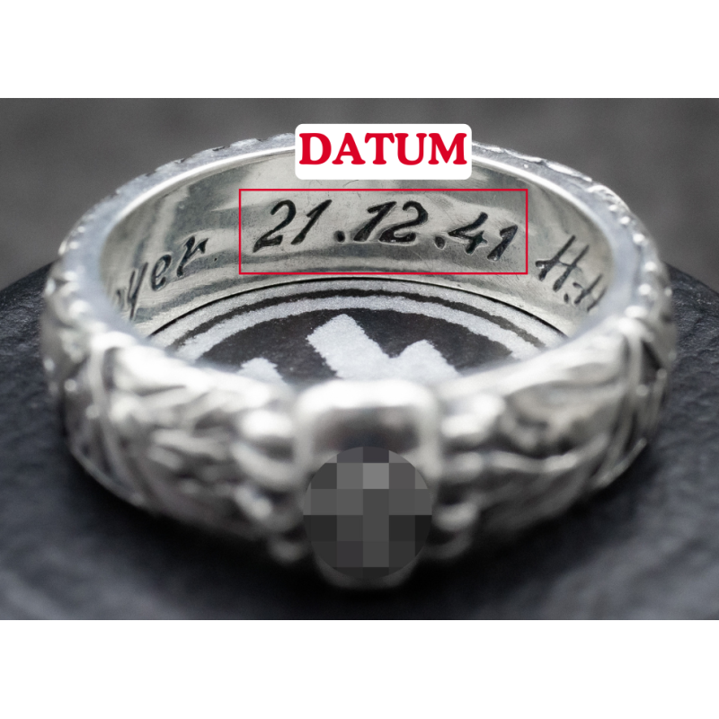- 925 Silver• SS Honour Ring (Totenkopfring) - CUSTOMIZED