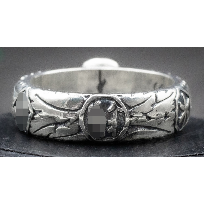 - Argento 925• SS-Ehrenring (Totenkopfring) - PERSONALIZZATO