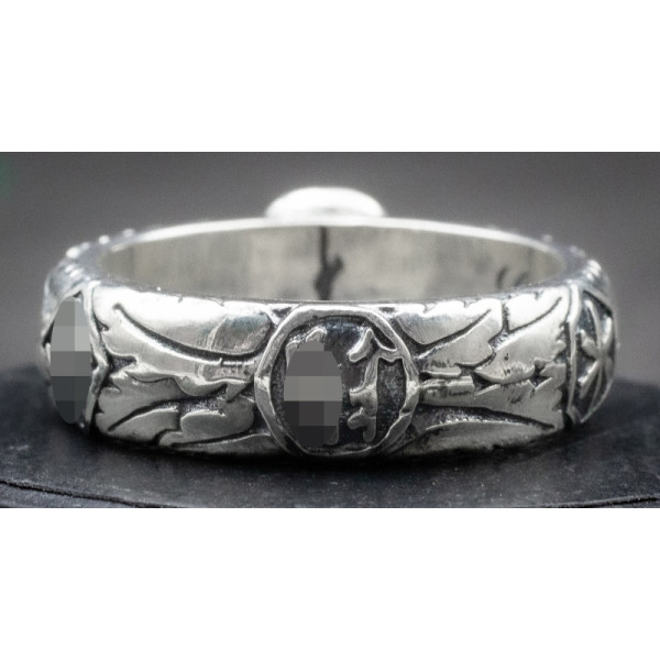 - Argento 925• SS-Ehrenring (Totenkopfring) - PERSONALIZZATO