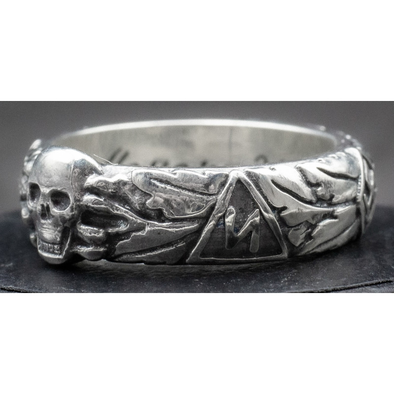 - 925 Silber• SS-Ehrenring (Totenkopfring) - MASSGESCHNEIDERT