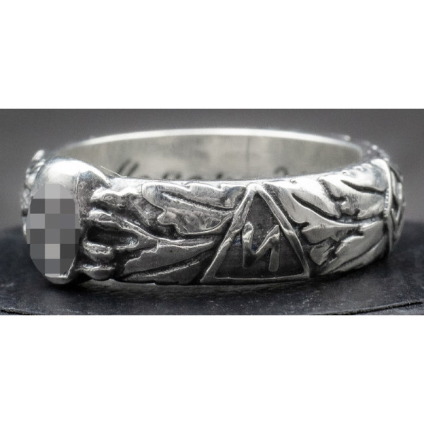 - Argento 925• SS-Ehrenring (Totenkopfring) - PERSONALIZZATO