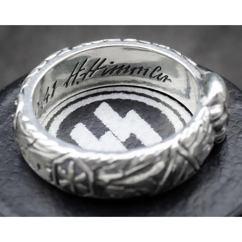 - 925 Silber• SS-Ehrenring (Totenkopfring) - MASSGESCHNEIDERT
