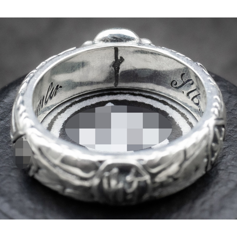 - Argento 925• SS-Ehrenring (Totenkopfring) - PERSONALIZZATO