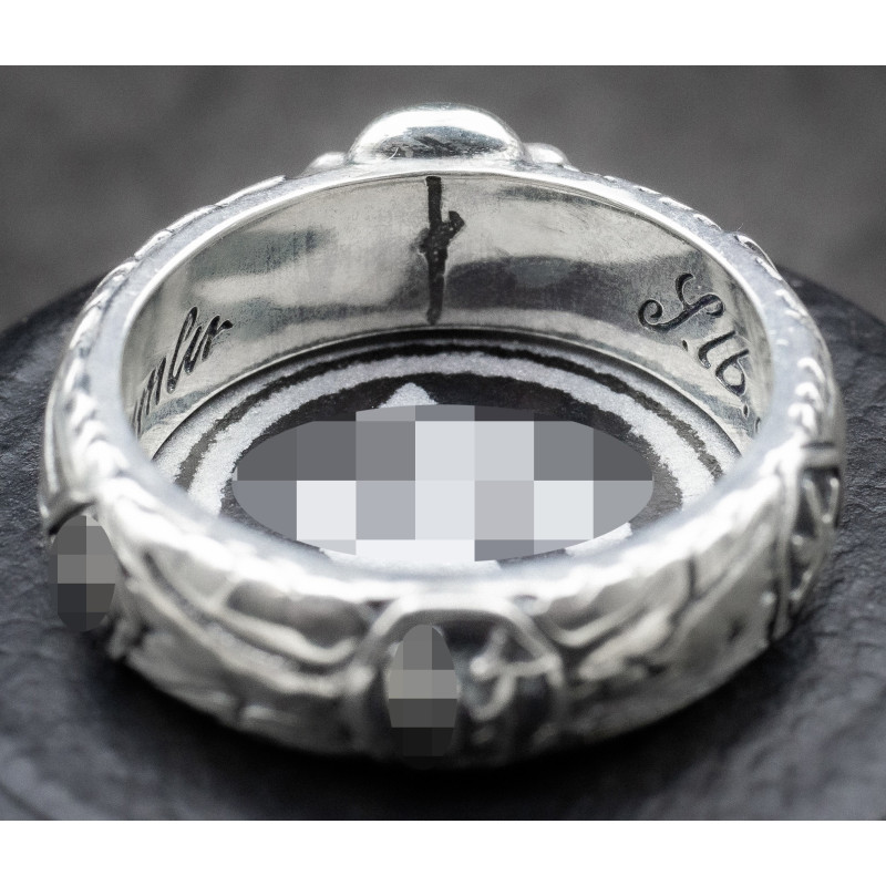 - 925 Silber• SS-Ehrenring (Totenkopfring) - MASSGESCHNEIDERT