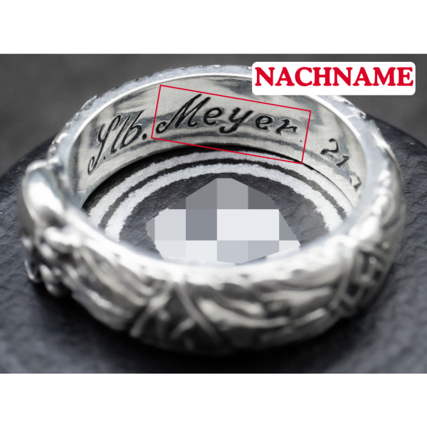 - 925 Silver• SS Honour Ring (Totenkopfring) - CUSTOMIZED