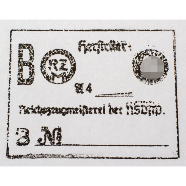 Stempel - Reichszeugmeisterei (RZM)
