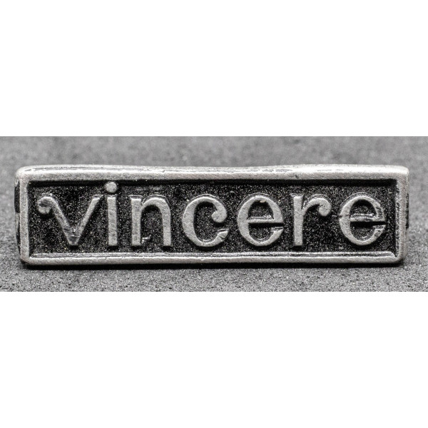 "Vincere" propaganda pin of the Fascist movement (Black Variant)