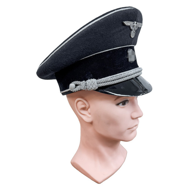 Cappello da Generali delle Waffen SS (Nero con profili argentati)