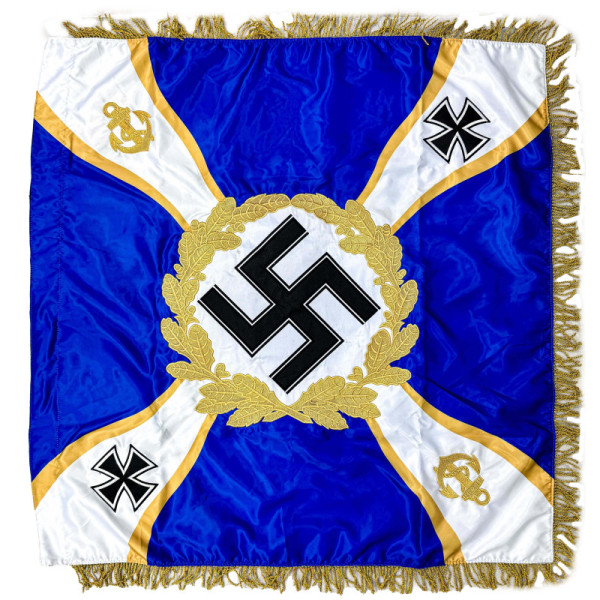 Handgestickte Flagge - Marine-Landeinheiten und Einrichtungen der Kriegsmarine 1936-1945