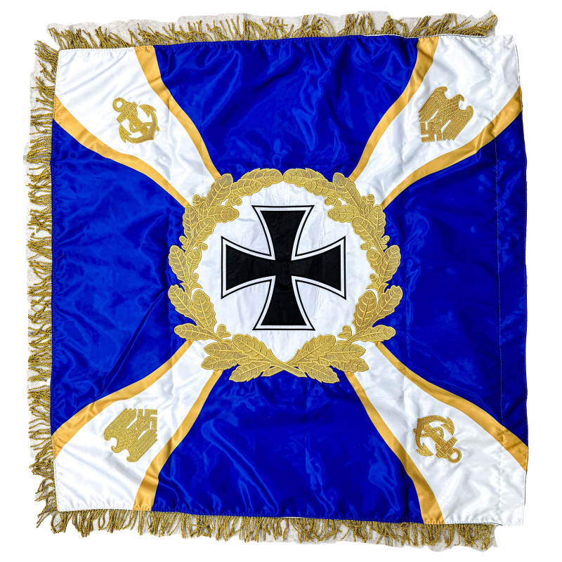 Handgestickte Flagge - Marine-Landeinheiten und Einrichtungen der Kriegsmarine 1936-1945