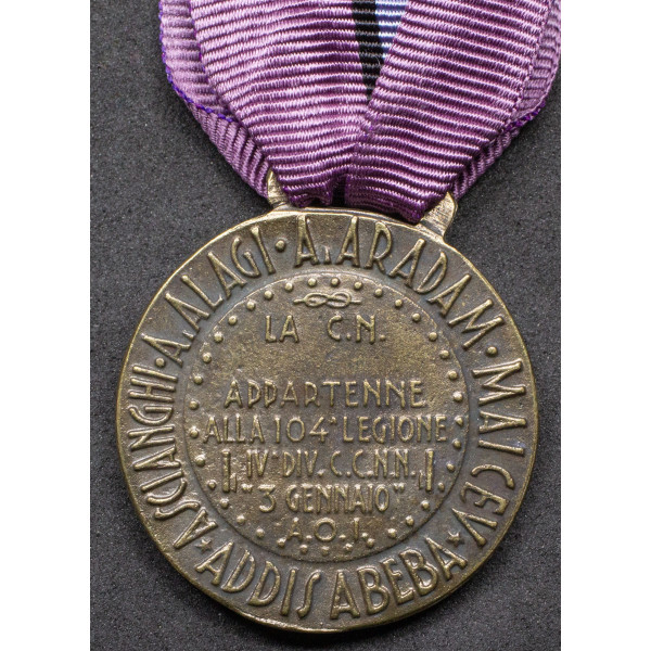 Colonial Medal of the 104th Legion IV Div. CC.NN. 2