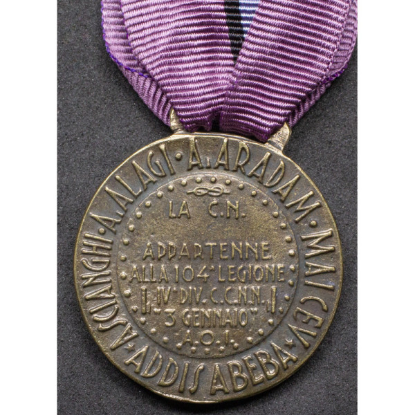 Medaglia Coloniale della 104° Legione IV Div. CC.NN.