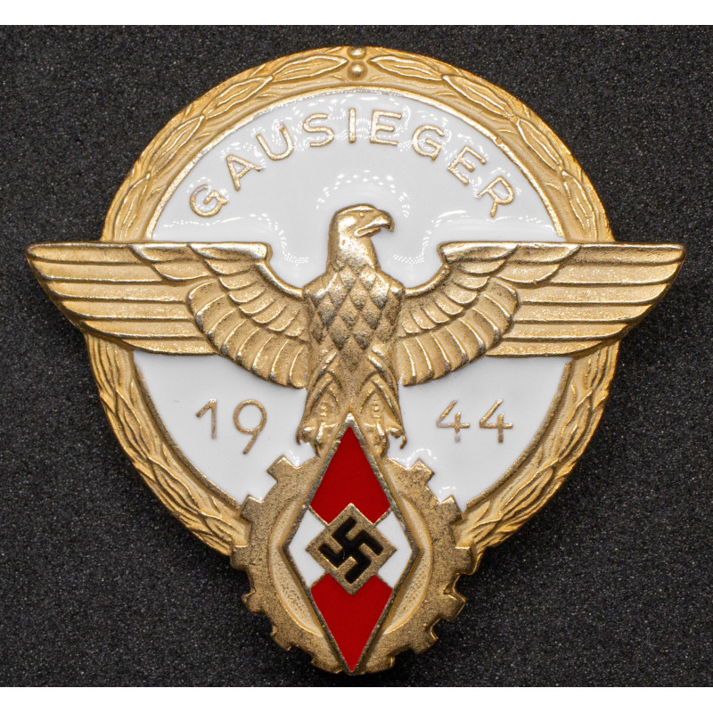 Distintivo HitlerJugend - Gausieger im Reichsberufswettkampf 1944 (Oro)