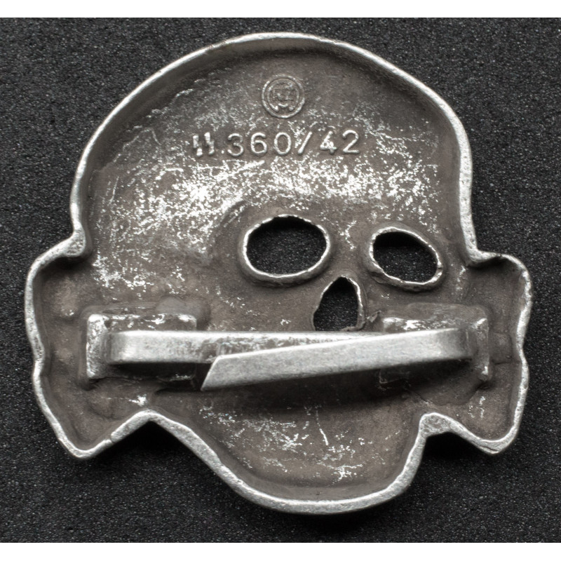 Waffen-SS Totenkopf Skull Badge For Visor Hat (Schirmmütze)