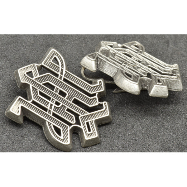 Shoulder Boards Badges - 1. SS-Panzer-Division "Leibstandarte SS Adolf Hitler" (Silver)