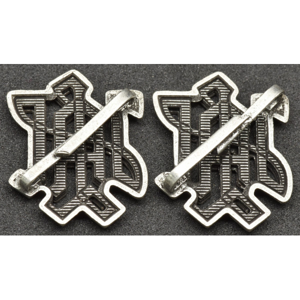 Shoulder Boards Badges - 1. SS-Panzer-Division "Leibstandarte SS Adolf Hitler" (Silver) 2