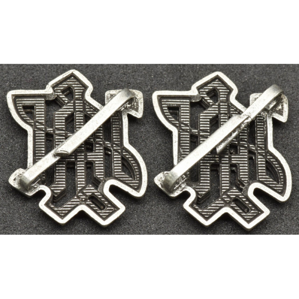 Shoulder Boards Badges - 1. SS-Panzer-Division "Leibstandarte SS Adolf Hitler" (Silver)