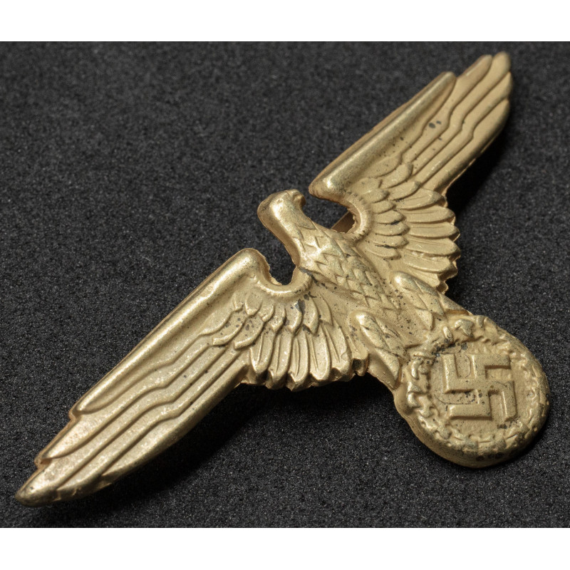 SS Eagle Hat Badge Gold (no markings)