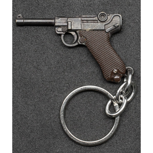 Luger P08 Schlüsselanhänger (Braune Griffschalen)