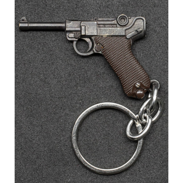 Luger P08 Schlüsselanhänger (Braune Griffschalen)