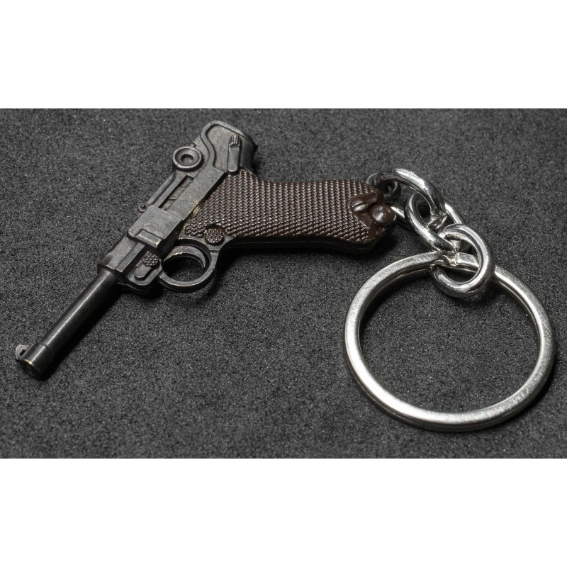 Luger P08 Schlüsselanhänger (Braune Griffschalen)
