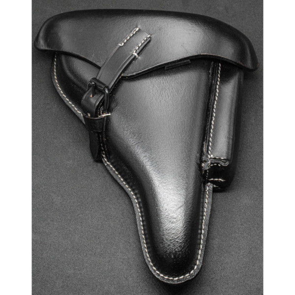 Luger P08 Holster – Hard Shell Black Leather