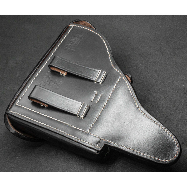 Fondina Luger P08 – Hard Shell in pelle nera