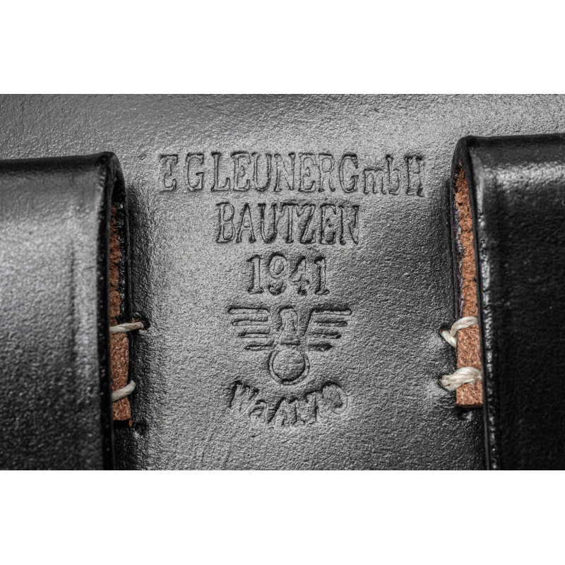 Luger P08 Pistolenholster – Hard Shell, schwarzes Leder