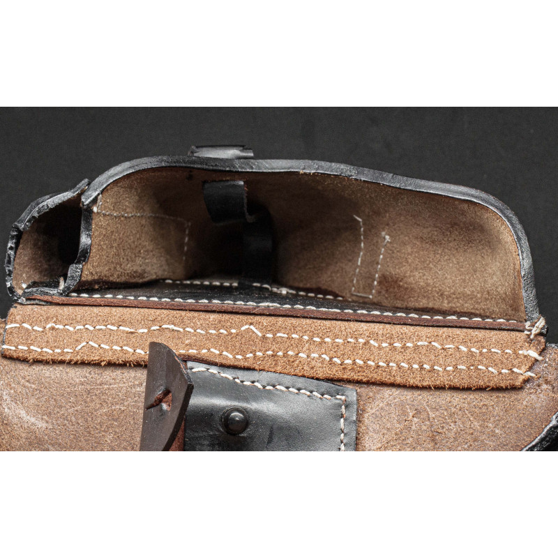 Luger P08 Pistolenholster – Hard Shell, schwarzes Leder