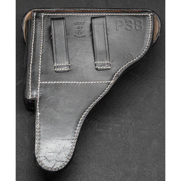 Walther P38 Pistolenholster – Hard Shell, schwarzes Leder 2