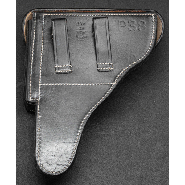 Walther P38 Holster – Hard Shell Black Leather