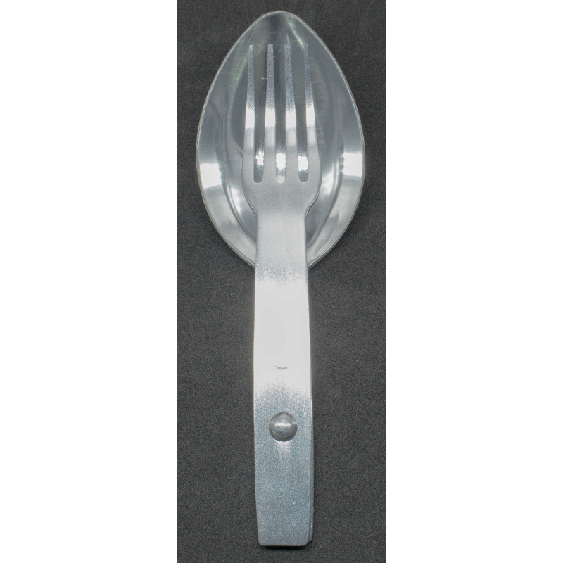 Foldable eating utensil (spoon + fork)