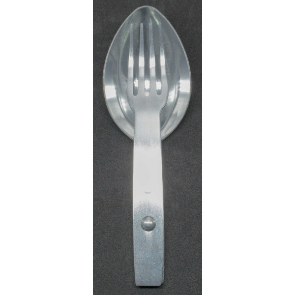 Foldable eating utensil (spoon + fork)