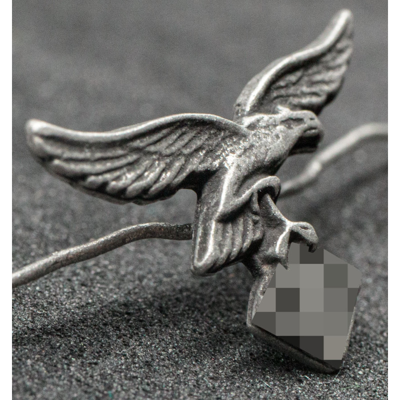 Ribbon Badge - Eagle for Luftwaffe Long Service Medals (Silver)