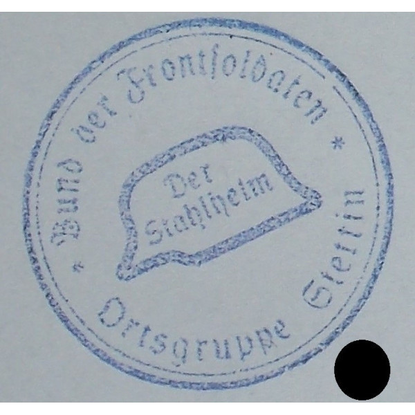 Stempel - Bund der Frontsoldaten, Ortsgruppe Stettin (Der Stahlhelm)