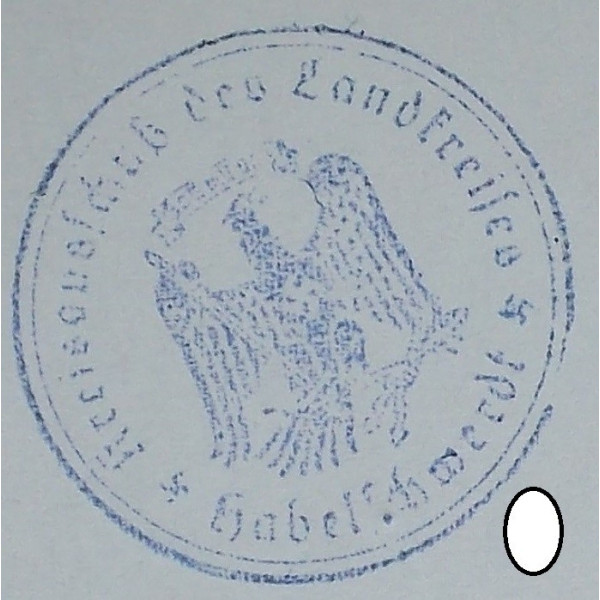 Timbro - Kreisausschuss des Landkreises Habelschwerdt