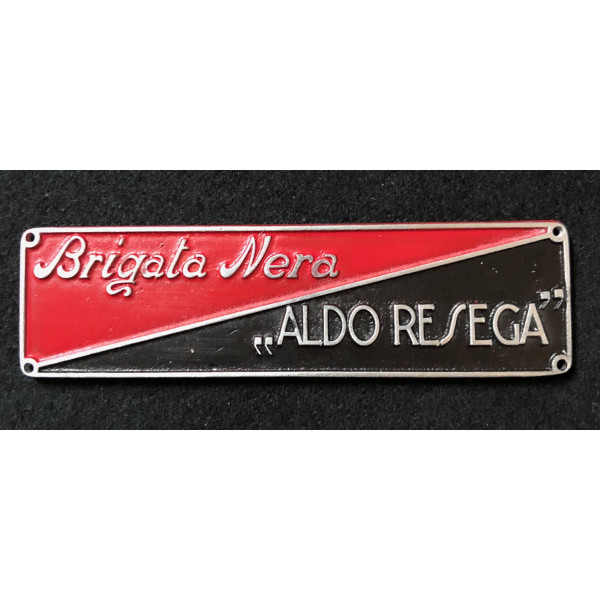 Schwarze Brigadenplatte "Aldo Resega"