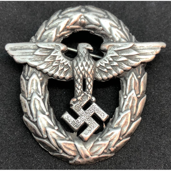 Fregio Da Cappello Della Polizia (Tipo 2, Argento)