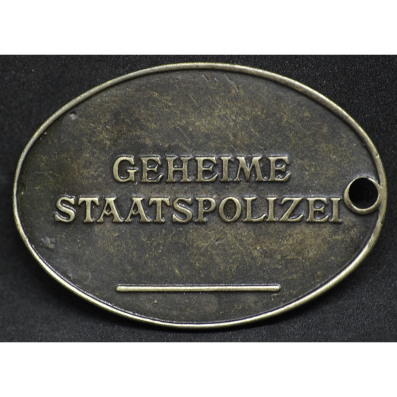 Piastrina Di Riconoscimento Della Gestapo