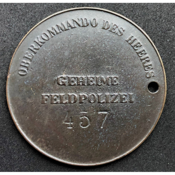 Erkennungsmarke Der Geheime Feldpolizei