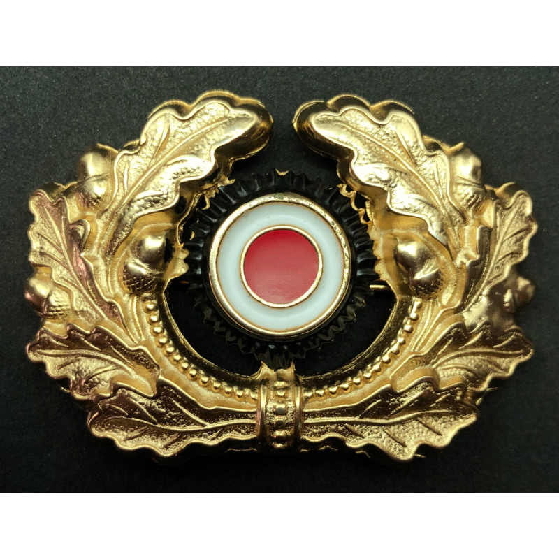 Eichenlaubkranz Mit Korkade Schirmmütze (Gold)