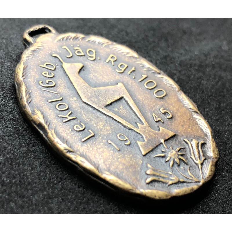 Medaille Westalpen Italien LeKol/Geb. Jäg. Rgt 100. 1945