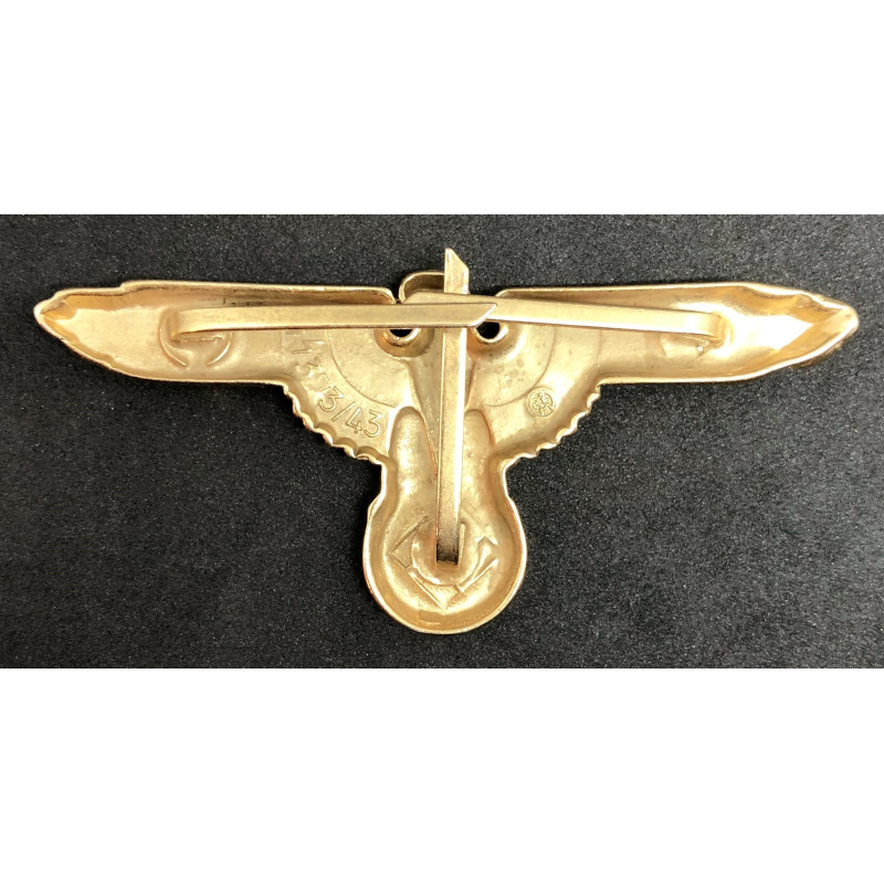 SS Eagle Hat Badge (Gold)